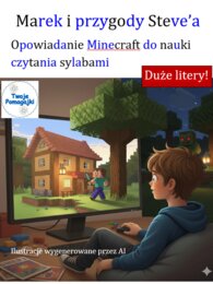 Czytanie sylabami- duże litery, opowiadanie z postaciami Minecraft