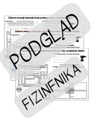 Zmiana energii wewnętrznej przez ciepło i pracę (I zasada termodynamiki) - Termodynamika - A5 Karta pracy/notatka graficzna