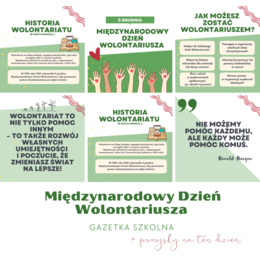 Międzynarodowy Dzień Wolontariusza - gazetka szkolna