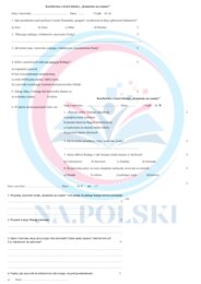 "Kamienie na szaniec" - kartkówka w trzech wersjach