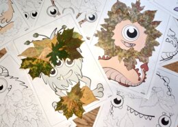 LIŚCIOSTWORY - jesienne kolorowanki do wyklejenia