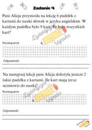 Mnożenie w zakresie 100. Zadania z treścią dwuczłonowe.