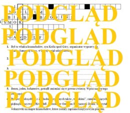 Hobbit krzyżówka karta pracy wklejka