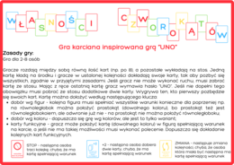 Gra karciana - własności czworokątów (inspirowana UNO)