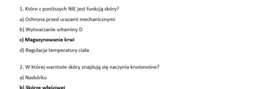 Test- organizm człowieka- skóra