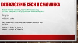 Dziedziczenie cech u człowieka - prezentacja