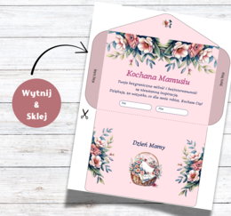 Zestaw na Dzień Mamy : Zaproszenie na dzień Mamy, Kartki na dzień mamy, Certyfikat dla Mamy, Kotyliony dla Mamy ❤️