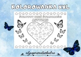 Kolorowanka xxl światowy dzień świadomości autyzmu
