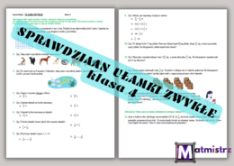 Sprawdzian z ułamków zwykłych