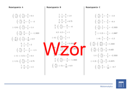 Dzielenie liczb wymiernych | matematyka | 26 kolumn
