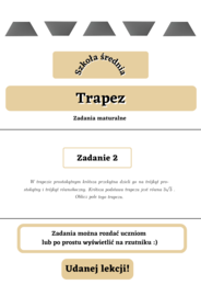 Trapez - zadania maturalne. Szkoła średnia :-)