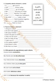 Karta pracy - Present Simple A1/A2