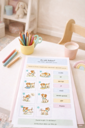 Co robi Reksio? – dopasuj czynność do obrazka