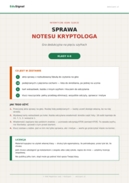 Biuro Śledcze: sprawa notesu kryptologa — gra z szyframi, klasy 4–6 (18 podejrzanych + klucz)