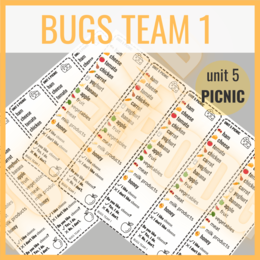 Bugs Team 1 unit 5 PICNIC - zakładki do książki
