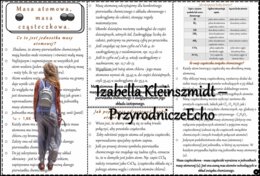 Książeczka/sketchnotka/notatka/wklejka/ściąga dla ucznia i przypomnienie dla nauczyciela/edukacja domowa. Temat „Masa atomowa, masa cząsteczkowa. - wprowadzenie.” w pdf. Chemia 7, dział „Świat okiem chemika”. Nowość 2024/2025.