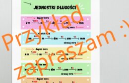 Jednostki długości - wklejki do zeszytu uczniów