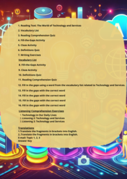 E8_Technology and Services_Worksheet_Karty_pracy_Brainy 8