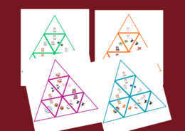 DZIEŃ KOTA – trimino obrazkowe – 4 wersje – 9 elementów