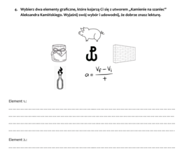 "Kamienie na szaniec" - sprawdzian po omówieniu lektury (3 wersje)