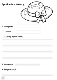 ,,Kapelusz Pani Wrony" - Karty pracy