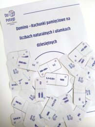 Domino – Rachunki pamięciowe na liczbach naturalnych i ułamkach dziesiętnych