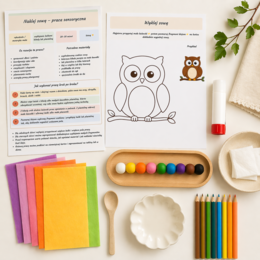 Naklej sowę – praca sensoryczna