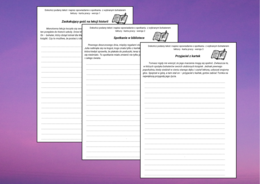 SPOTKANIE Z BOHATEREM LEKTURY - ćwiczenia redakcyjne - OPOWIADANIE - egzamin - 3 wersje