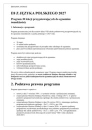 EGZAMIN ÓSMOKLASISTY 2027 – JĘZYK POLSKI | GOTOWY PROGRAM 30 LEKCJI KROK PO KROKU