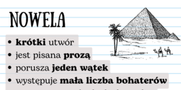 Nowela - notatka wklejka gatunek literacki
