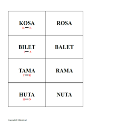 Uciekające głoski – gra utrwalająca czytanie
