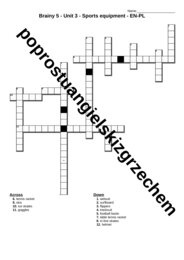 Brainy 5 – Unit 3 – krzyżówki