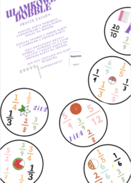 Dobble ułamkowe - ułamki zwykłe