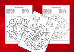 CZĘŚCI MOWY – czasownik – rzeczownik – przymiotnik – przysłówek - liczebnik - spójnik - wykrzyknik - przyimek - partykuła - MANDALA – 3 wersje – kl. 6-8 - powtórka