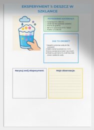 Zestaw kart pracy „Eksperymenty z wodą i pogodą”