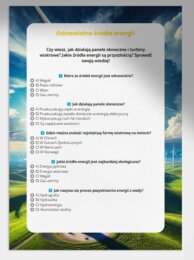 Quizy i testy wiedzy. Zwierzęta zagrożone wyginięciem. Recykling. Odnawialne źródła energii