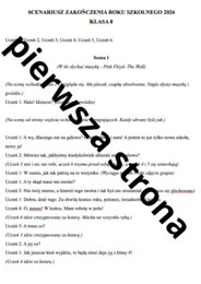 Scenariusz zakończenia roku szkolnego 2026 - klasa 8