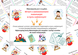 Zastosowania matematyki - 48 kart z zastosowaniem matematyki w życiu codziennym