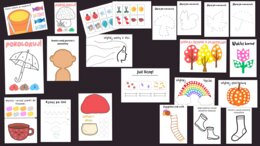 Karty pracy różne jesienne i uniwersalne (21 kart)