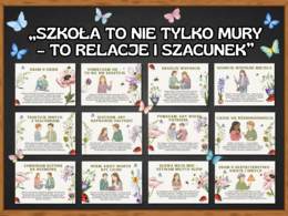 Gazetka szkolna - „SZKOŁA TO NIE TYLKO MURY - TO RELACJE I SZACUNEK”