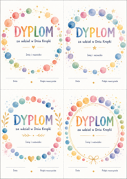 Dyplomy za udział w Dniu kropki