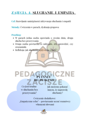 GOTOWE SCENARIUSZE DO ZAJĘĆ TRENING UMIEJĘTNOŚCI SPOŁECZNYCH