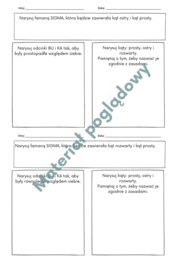 Proste, odcinki, łamana, kąty. Kartkówka // wejściówka // exit task