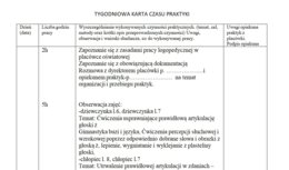 Dzienniczek praktyk logopedycznych