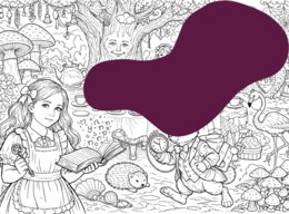 Kolorowanka - Alicja w Krainie Czarów