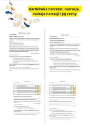 Kartkówka z narracji – klasy 4–8 (4 wersje + odpowiedzi) , język polski
