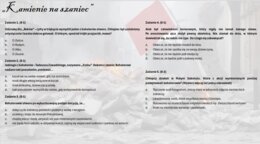 Test wprowadzający/powtórzeniowy do lektury "Kamienie na szaniec"