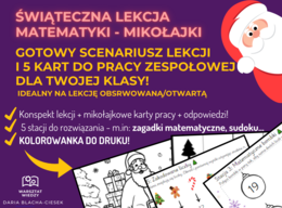 Matematyczna lekcja na Mikołajki 🎅 – scenariusz lekcji, 5 kart pracy i kolorowanka do druku!🎉🧠 Idealny na lekcję otwartą! * mikołajki * scenariusz lekcji matematyki na mikołajki i święta*