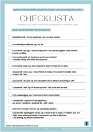 Egzamin ósmoklasisty jęz. angielski CHECKLISTA 2024