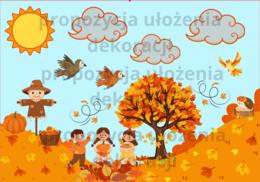 Dekoracja jesienna na gazetkę